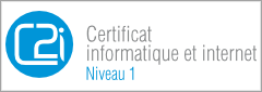Logo de la Certification Informatique et Internet niveau 1 (C2i)